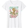 imageMarvel Guardians Of The Galaxy Groot Floral Dance Poster TShirtWhite