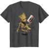 imageMarvel Guardians Of The Galaxy Vol 2 Groot Tape Portrait TShirtDark Heather Grey