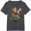 imageMarvel Guardians Of The Galaxy Vol 2 Groot Tape Portrait TShirtDark Heather Grey
