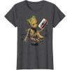 imageMarvel Guardians Of The Galaxy Vol 2 Groot Tape Portrait TShirtDark Heather Grey