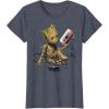 imageMarvel Guardians Of The Galaxy Vol 2 Groot Tape Portrait TShirtHeather Blue