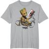 imageMarvel Guardians Of The Galaxy Vol 2 Groot Tape Portrait TShirtHeather Grey