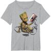 imageMarvel Guardians Of The Galaxy Vol 2 Groot Tape Portrait TShirtHeather Grey