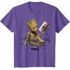 imageMarvel Guardians Of The Galaxy Vol 2 Groot Tape Portrait TShirtPurple Heather