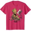 imageMarvel Guardians Of The Galaxy Vol 2 Groot Tape Portrait TShirtRed Heather
