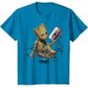 imageMarvel Guardians Of The Galaxy Vol 2 Groot Tape Portrait TShirtSapphire Blue