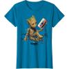 imageMarvel Guardians Of The Galaxy Vol 2 Groot Tape Portrait TShirtSapphire Blue