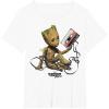 imageMarvel Guardians Of The Galaxy Vol 2 Groot Tape Portrait TShirtWhite