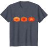 imageMarvel Halloween SpiderMan Trio Pumpkin Characters Lineup TShirtHeather Blue
