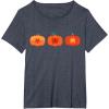 imageMarvel Halloween SpiderMan Trio Pumpkin Characters Lineup TShirtHeather Blue