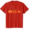 imageMarvel Halloween SpiderMan Trio Pumpkin Characters Lineup TShirtRed