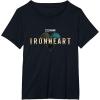 imageMarvel Iron Heart Metallic HeartShaped Logo TShirtBlack