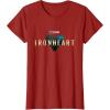 imageMarvel Iron Heart Metallic HeartShaped Logo TShirtCranberry Red