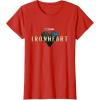 imageMarvel Iron Heart Metallic HeartShaped Logo TShirtRed