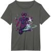 imageMarvel Silver Surfer and Galactus Retro Sixties Stylized TShirtAsphalt Grey