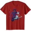 imageMarvel Silver Surfer and Galactus Retro Sixties Stylized TShirtCranberry Red
