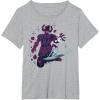 imageMarvel Silver Surfer and Galactus Retro Sixties Stylized TShirtHeather Grey