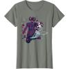 imageMarvel Silver Surfer and Galactus Retro Sixties Stylized TShirtOlive Heather