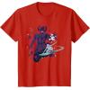 imageMarvel Silver Surfer and Galactus Retro Sixties Stylized TShirtRed