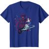 imageMarvel Silver Surfer and Galactus Retro Sixties Stylized TShirtRoyal Blue
