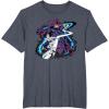 imageMarvel Silver Surfer and Galactus Retro Vintage Comic Style TShirtHeather Blue