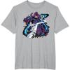 imageMarvel Silver Surfer and Galactus Retro Vintage Comic Style TShirtHeather Grey