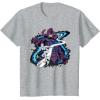 imageMarvel Silver Surfer and Galactus Retro Vintage Comic Style TShirtHeather Grey