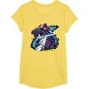 imageMarvel Silver Surfer and Galactus Retro Vintage Comic Style TShirtLemon Yellow