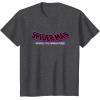 imageMarvel SpiderMan Across the SpiderVerse Movie Logo TShirtDark Heather Grey