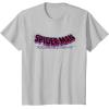 imageMarvel SpiderMan Across the SpiderVerse Movie Logo TShirtSilver Grey