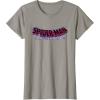 imageMarvel SpiderMan Across the SpiderVerse Movie Logo TShirtSlate Grey
