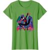 imageMarvel SpiderMan Miles Morales Graffiti City TShirtGrass Green