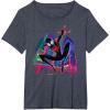 imageMarvel SpiderMan Miles Morales Graffiti City TShirtHeather Blue