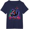 imageMarvel SpiderMan Miles Morales Graffiti City TShirtNavy Blue