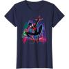 imageMarvel SpiderMan Miles Morales Graffiti City TShirtNavy Blue