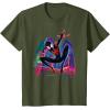 imageMarvel SpiderMan Miles Morales Graffiti City TShirtOlive Green