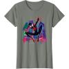 imageMarvel SpiderMan Miles Morales Graffiti City TShirtOlive Heather