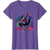 imageMarvel SpiderMan Miles Morales Graffiti City TShirtPurple Heather