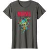 imageMarvel SpiderMan and Avengers Retro Silver Age Super Heroes TShirtAsphalt Grey
