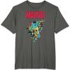 imageMarvel SpiderMan and Avengers Retro Silver Age Super Heroes TShirtAsphalt Grey
