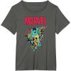 imageMarvel SpiderMan and Avengers Retro Silver Age Super Heroes TShirtAsphalt Grey