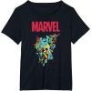 imageMarvel SpiderMan and Avengers Retro Silver Age Super Heroes TShirtBlack