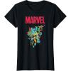 imageMarvel SpiderMan and Avengers Retro Silver Age Super Heroes TShirtBlack