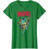imageMarvel SpiderMan and Avengers Retro Silver Age Super Heroes TShirtKelly Green