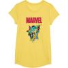 imageMarvel SpiderMan and Avengers Retro Silver Age Super Heroes TShirtLemon Yellow