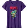imageMarvel SpiderMan and Avengers Retro Silver Age Super Heroes TShirtPurple