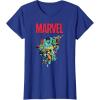 imageMarvel SpiderMan and Avengers Retro Silver Age Super Heroes TShirtRoyal Blue