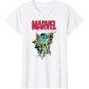 imageMarvel SpiderMan and Avengers Retro Silver Age Super Heroes TShirtWhite