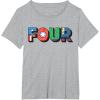 imageMarvel Super Heroes Avengers Numbers 4 Fourth 4th Birthday TShirtHeather Grey