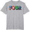 imageMarvel Super Heroes Avengers Numbers 4 Fourth 4th Birthday TShirtHeather Grey